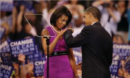  ?? ?? Michelle and Barack Obama at a rally in St Paul, Minnesota, June 2008. Photograph: Scott Olson/Getty Images