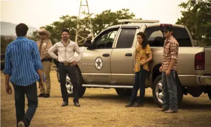  ??  ?? The moral education of a gringo … l-r, George Lopez, Frank Grillo, Andie MacDowell and Jake Allyn in No Man’s Land. Photograph: AP