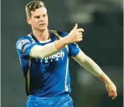  ??  ?? File photo of Steve Smith in Rajasthan Royal jersey