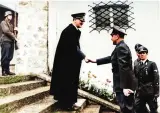  ??  ?? Adolf Hitler greets Ante Pavelic, leader of the Croatian puppet state, upon his arrival at the Berghof for a state visit in June 1941