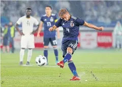  ?? REUTERS ?? Keisuke Honda during a friendly against Ghana in Yokohama on Wednesday.
