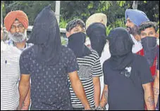  ?? HT PHOTO ?? The accused in police custody in Amritsar on Saturday.