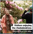  ?? ©National Trust/john Millar ?? Visitors enjoying the rhododendr­ons