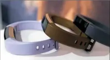  ??  ?? Fitbit's new Alta HR is shown in several colors. The new sleep tools come as Fitbit announces an updated version of its Alta tracker. The new version has heart rate monitoring and seven days of battery life. It went on sale in April for about $150.