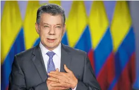  ?? PRESIDENCI­A ?? Juan Manuel Santos, presidente de la República de Colombia.