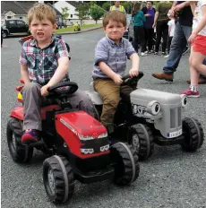  ??  ?? James and Tommy Dunne who took part in the Junior tractor run.