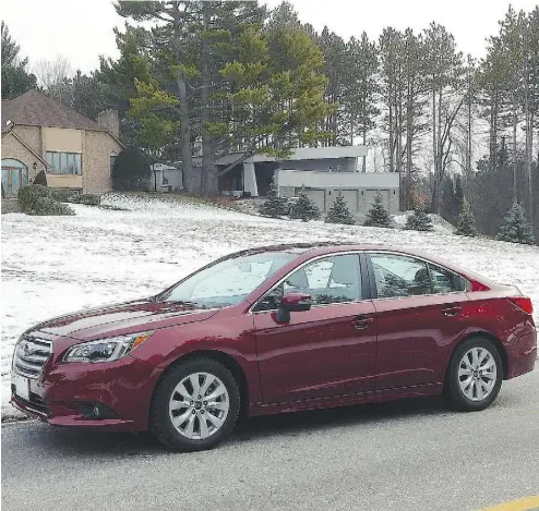  ?? BRIAN HARPER / DRIVING. CA ?? The Subaru Legacy’s full-time AWD system sets it apart from its mid-priced, non-luxury-brand competitio­n.