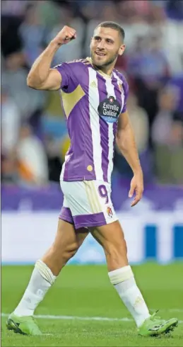  ?? ?? Shon Weissman celebra un gol con el Valladolid.