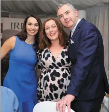  ??  ?? Eileen Linehan, Assistant Manager, IRD Duhallow and Helen O’Sullivan, Community Services Team Leader, chatting to John Feerick, MD of The Corkman.