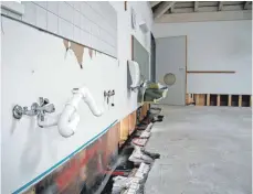  ?? ARCHIVFOTO: KUHLMANN ?? Das Foto aus dem Jahr 2016 zeigt das Innere der Krippe, deren Wände und Böden zum Trocknen geöffnet wurden.