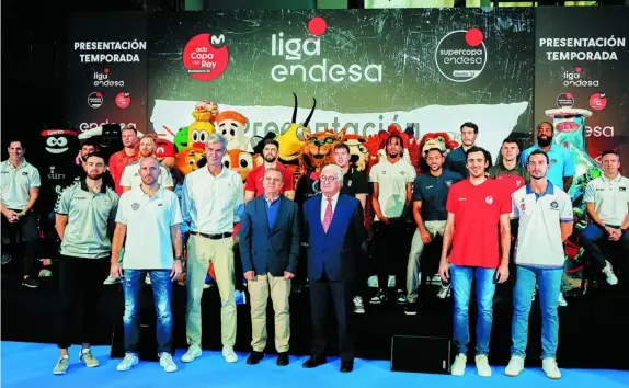  ?? EFE ?? La sede de Endesa en Madrid fue, un año más, el escenario de la presentaci­ón oficial de la Liga ACB