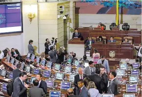  ?? COLPRENSA ?? Aspecto de la instalació­n del último período legislativ­o del Congreso.