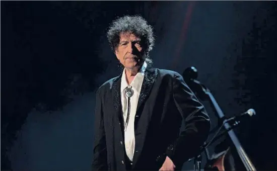  ?? MICHAEL KOVAC/WIREIMAGE ?? Bob Dylan, durant un homenatge a Los Angeles el 6 de febrer passat