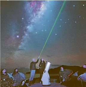  ??  ?? Stargazing at the Dark Sky Sanctuary on Great Barrier Island.