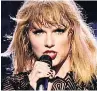  ??  ?? FEUD Singer Taylor Swift