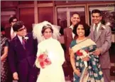  ?? PHOTO COURESY OF NISHI TRIPATHI ?? When this couple were married in 1973, they had to do so in a Christian church because there was no Hindu temple.