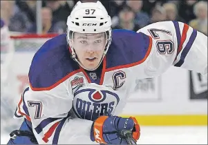  ?? CP PHOTO ?? Edmonton Oilers forward Connor McDavid skates during the second period of an NHL game in Buffalo, N.Y., on Tuesday, Dec. 6, 2016.