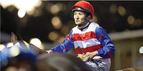  ?? Photo: Nev Madsen ?? ANOTHER WIN: Jockey Nozi Tomizawa will be chasing back-to-back wins aboard Cliveden for Oakey trainer Patrick Sexton at Clifford Park tomorrow.