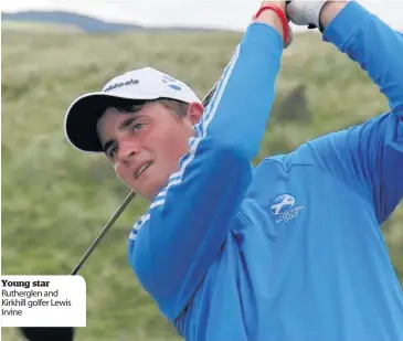  ??  ?? Young star Rutherglen and Kirkhill golfer Lewis Irvine