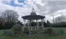  ?? ?? ‘Suburban dullness’ … the Beckenham bandstand where James’s journey – and the song – all began. Photograph: James Briggs