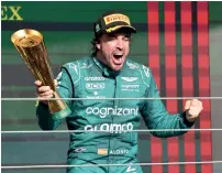  ?? - AFP ?? Aston Martin’s Fernando Alonso still has the hunger.