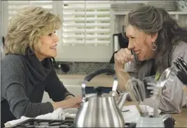  ?? Melissa Moseley Netflix ?? JANE FONDA, left, and Lily Tomlin are “Grace and Frankie,” whose late-in-life friendship has developed and deepened over the Netf lix show’s seven seasons.