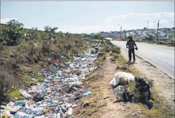  ?? Photo: Delwyn Verasamy ?? Derelictio­n of duty: The Makana municipal council, which failed to deliver on services such as litter collection, has been dissolved by the Makhanda high court.