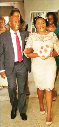  ??  ?? „Better days: The late Barr. Odibi and his wife, Udeme Odibi