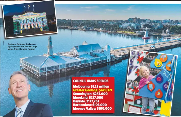  ??  ?? Geelong’s Christmas displays are right up there with the best, says Mayor Bruce Harwood (below).