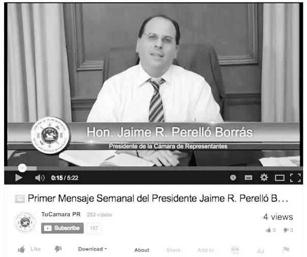  ??  ?? LOS MENSAJES semanales del presidente cameral Jaime Perelló pueden verse al acceder: www.youtube. com/user/tucamaratv