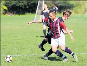  ??  ?? Sebastian Vallespir scored both Te Puke High School’s goals in the 2-1 win over Whakatane High School.