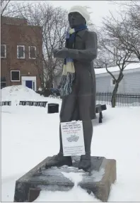  ??  ?? When Sydney’s founder, Col. J.F.W. Des Barres sports his winter woolies you know the Cape Breton Regional Library’s knit-a-thon is coming up soon. The KnitFit Community Knit-a-thon takes place on Saturday at the McConnell Library in Sydney.