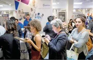  ?? — Reuters ?? Job-seekers and recruiters gather at Techfair in Los Angeles, California, US.