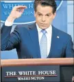  ?? Picture: AFP ?? PLUGGING THE LEAKS: Anthony Scaramucci, named Donald Trump's new White House communicat­ions director, speaks during a briefing at the weekend