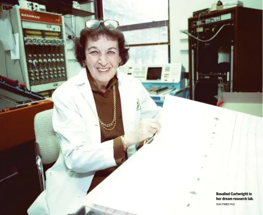  ?? SUN-TIMES FILE ?? Rosalind Cartwright in her dream research lab.