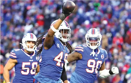  ?? TIMOTHY T LUDWIG/GETTY IMAGES ?? Athletic linebacker Tremaine Edmunds was a beast for the Bills over five seasons and is only 24, giving the Bears hope for the long-term.