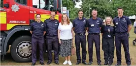  ?? ?? Derbyshire Dales MP Sarah Dines has been appointed Fire Minister. She is pictured with Ashbourne Fire Station’s retained crew at a recent community event on Ashbourne’s recreation ground.