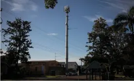  ?? Photograph: David Maurice Smith/Oculi ?? The Telstra 5G tower in Mullumbimb­y in NSW. The technology has sparked misinforma­tion and conspiracy but that has not slowed Telstra from rolling it out.