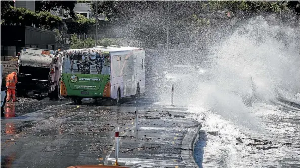  ?? ROBERT KITCHIN/STUFF ?? The council has launched a new plan aimed at achieving net zero carbon emissions by 2050. The long-term aim is to reduce the impact of climate change, which is seeing areas of the city, including Eastbourne, increasing­ly hit by rising sea levels.