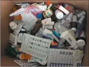  ?? SUBMITTED PHOTO ?? Box of medicines collected during the Montgomery County Drug Take Back Day.