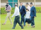  ?? MIKE STOCKER/SOUTH FLORIDA SUN SENTINEL ?? Republican governor nominee Ron DeSantis tours the Katz Hillel Day School in Boca Raton.