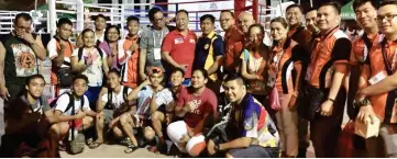  ?? (Contribute­d photo) ?? BOXING OVERALL. The NMRAA boxing team bannered by boxers from Cagayan de Oro City won six gold medals of the 10 at stake in the boxing event.