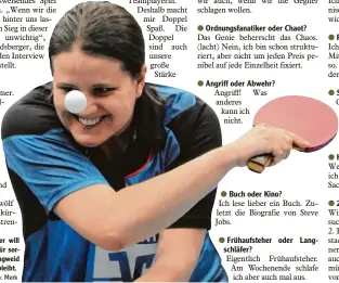  ?? Foto: Merk ?? Martina Erhardsber­ger will mit ihrer Routine dafür sor gen, dass der TTC Langweid in der 2. Bundesliga bleibt.