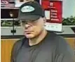  ?? PHOTO COURTESY OF FBI ?? ON THE LOOSE: The FBI is seeking help apprehendi­ng this man suspected in 10 bank stick-ups.