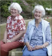  ??  ?? Mary Markham and Stephanie McGuinness in Mrs Coveney’s new garden.