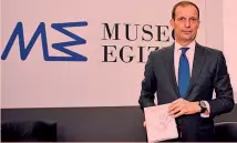  ?? LAPRESSE ?? Allegri ieri al Museo Egizio di Torino per la presentazi­one del libro «Insieme contro il cancro» di Cognetti e Boldrini