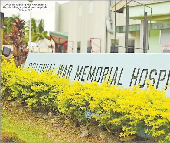  ?? Picture: FILE ?? Dr Eddie McCaig has highlighte­d the shocking state of our hospitals.