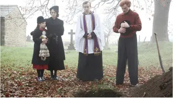  ?? Photo — Shudder Sundance Institute photo ?? (From left) Anya McKenna-Bruce, Jessica Brown Findlay, John Heffernan and Sean Harris in ‘The Banishing.’