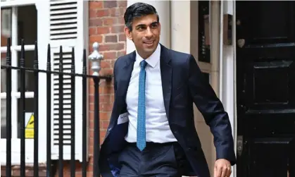  ?? Photograph: Justin Tallis/AFP/Getty Images ?? Rishi Sunak has set out plans to achieve UK energy independen­ce by 2045.