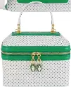  ?? ?? The grass-green accent colour and
the perforated Groundstro­ke white
leather used for a number of the Serpenti X Casablanca bags strike a sporty/chic
balance